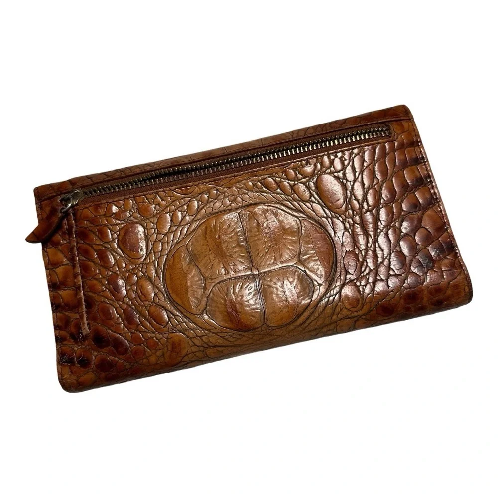 Brahmin Toasted Almond Collection 4 Pieces Handbag Crossbody Two Wallets